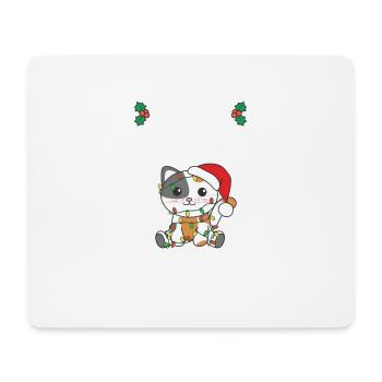 I want a cat for Christmas cute cats - Mouse Pad (horizontal) - white - Front