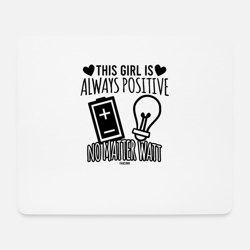 Batterie Glühbirne Strom Wissenschaft - Mousepad (Querformat) - Weiß