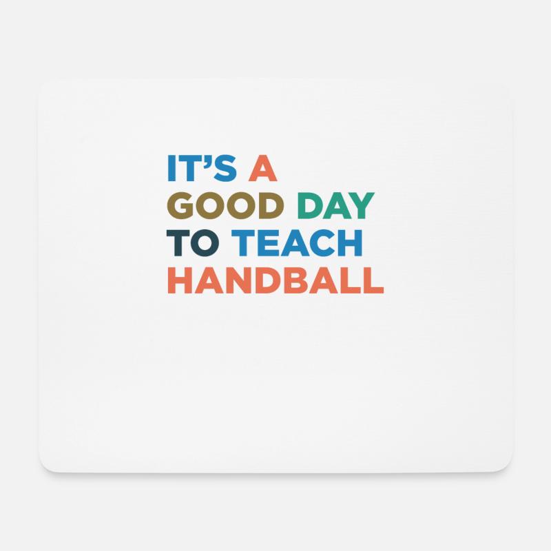 Handballtrainer Unterrichten - Mousepad (Querformat) - Weiß