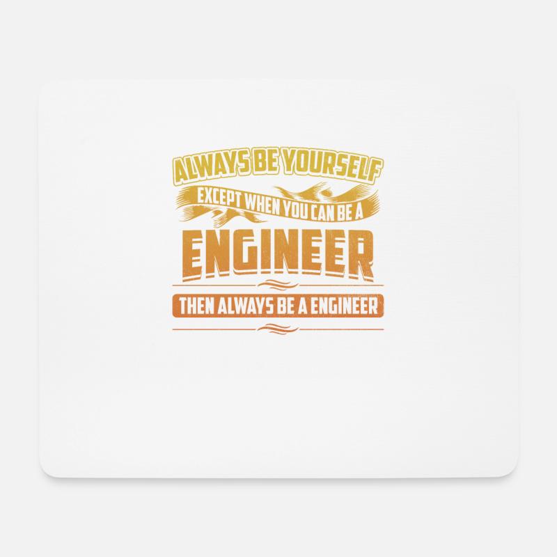 Immer ein Ingenieur sein Lustiger Maschinenbau - Mousepad (Querformat) - Weiß