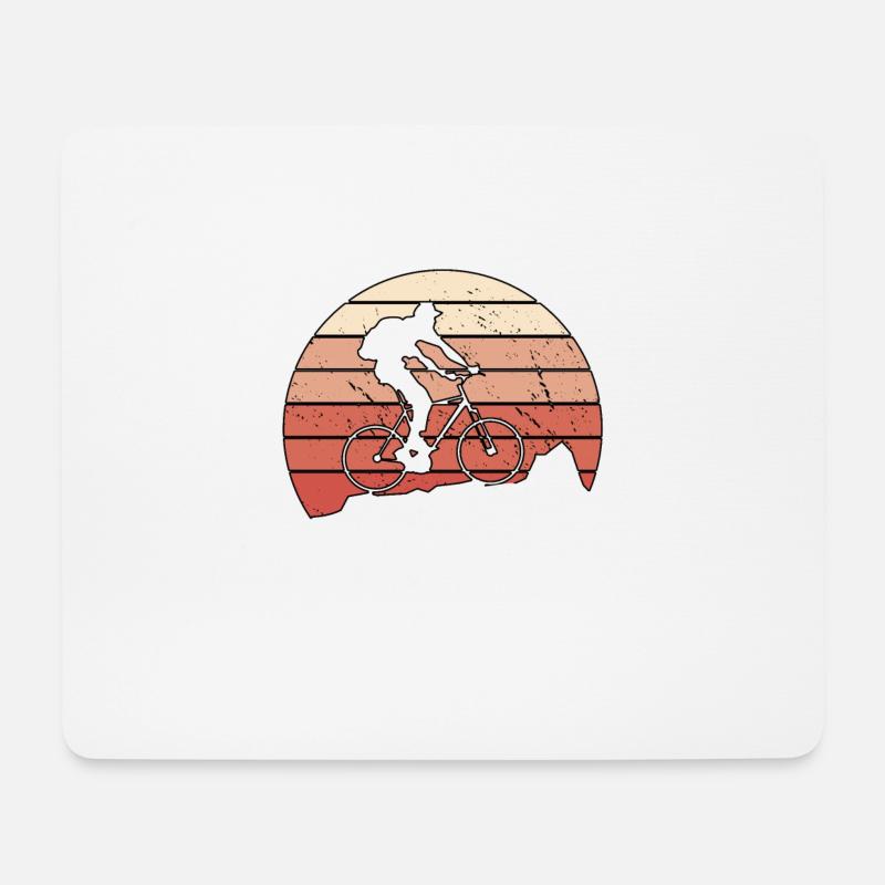 Less Drama More Cycling 2 - Mousepad (Querformat) - Weiß