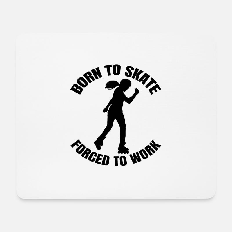Rollschuh Geschenk Inliner Skaterin Inline skaten - Mousepad (Querformat) - Weiß