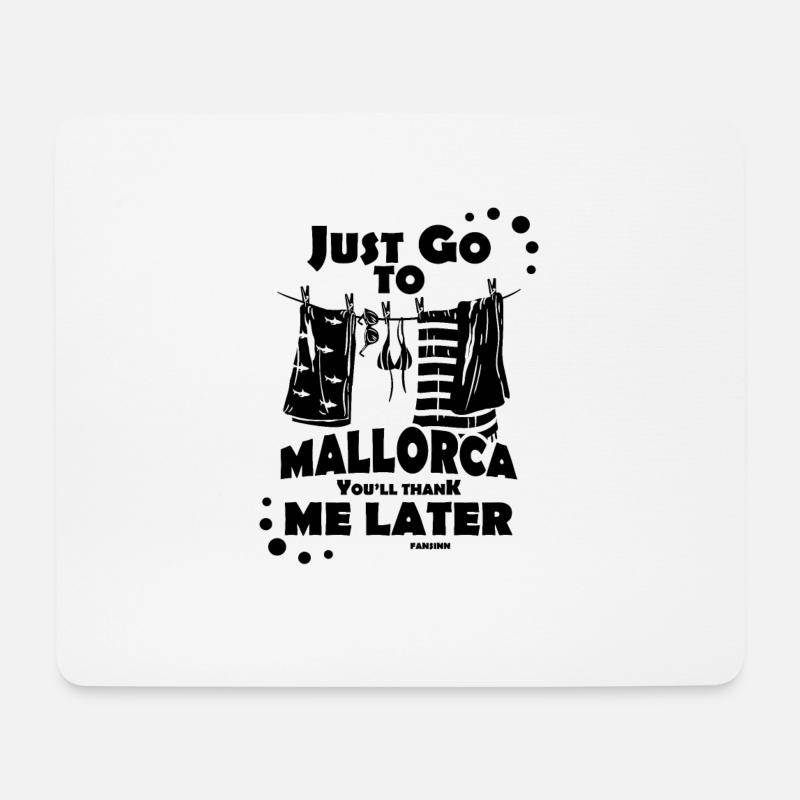 Mallorca Spruch Geschenk Urlaub Meer - Mousepad (Querformat) - Weiß