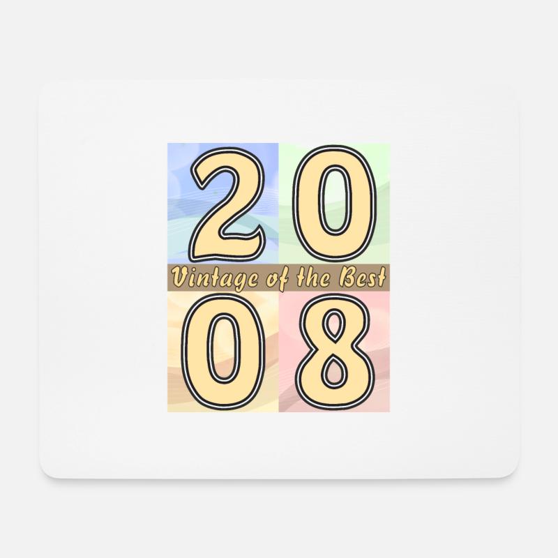 ANNÉE D’ANNIVERSAIRE 2008 - Tapis de souris (format paysage) - blanc