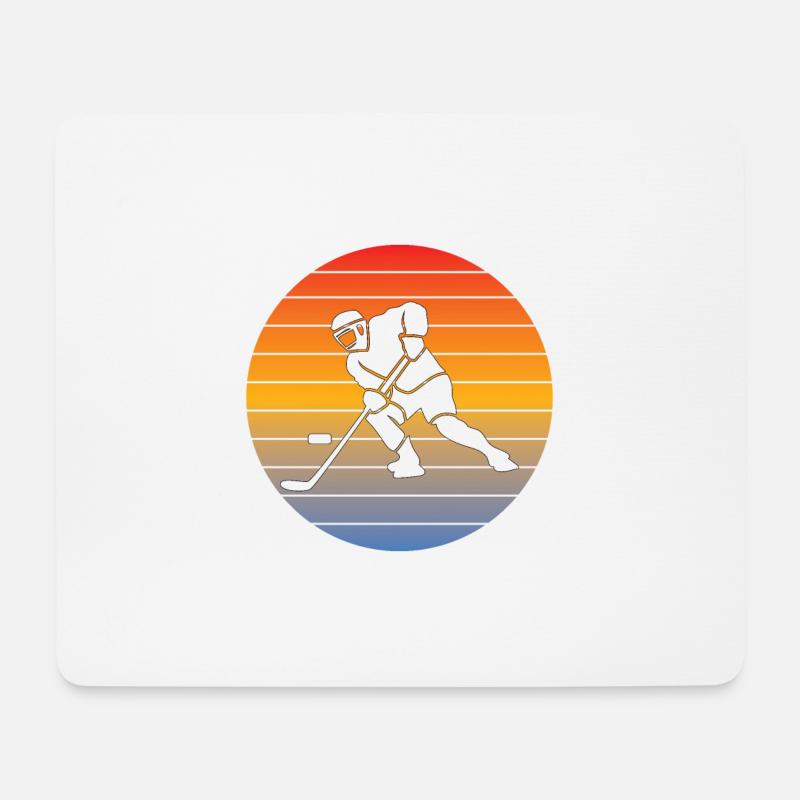 Eishockey Geschenk Wintersport Eishockeyteam - Mousepad (Querformat) - Weiß