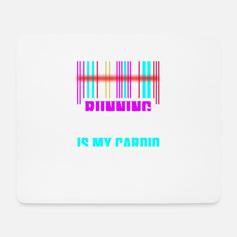 Running Code Is My Cardio Programmer Coding - Mousepad (Querformat) - Weiß