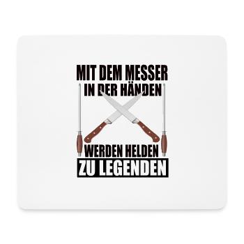Fleischer Metzger Schlachter Messer - Mousepad (Querformat) - Weiß - Vorne