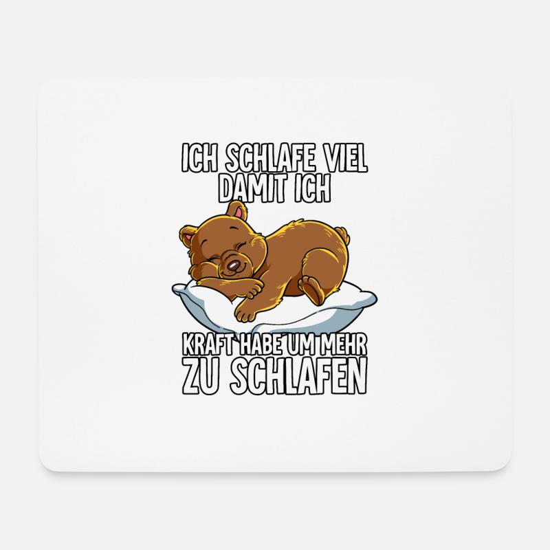 Ich Schlafe Bär - Mousepad (Querformat) - Weiß