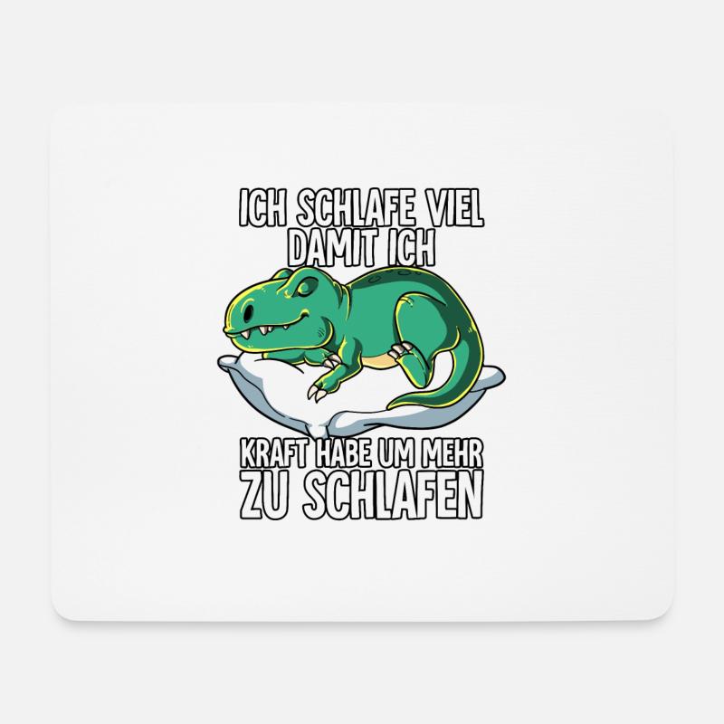 Ich Schlafe T-rex - Mousepad (Querformat) - Weiß