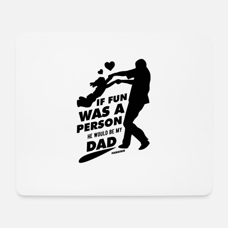 Vater und Tochter - Mousepad (Querformat) - Weiß