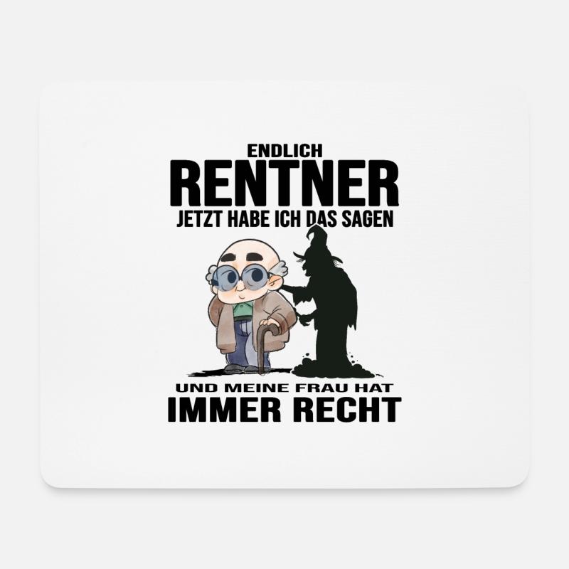 Opa Rentner im Ruhestand "Senior macht Rente" - Mousepad (Querformat) - Weiß
