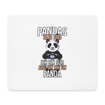 Pandas Sind Süß Panda - Mousepad (Querformat) - Weiß - Vorne