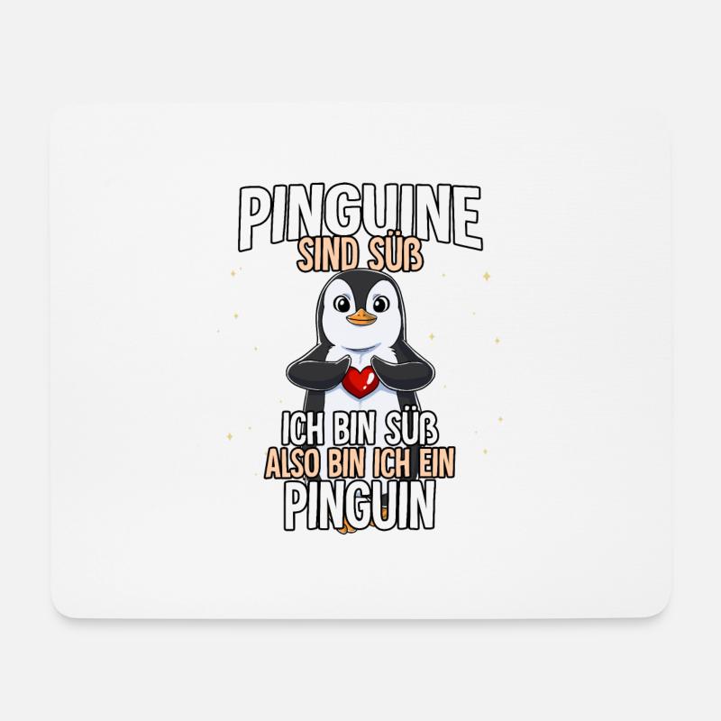 Pinguine Sind Süß Pinguin - Mousepad (Querformat) - Weiß