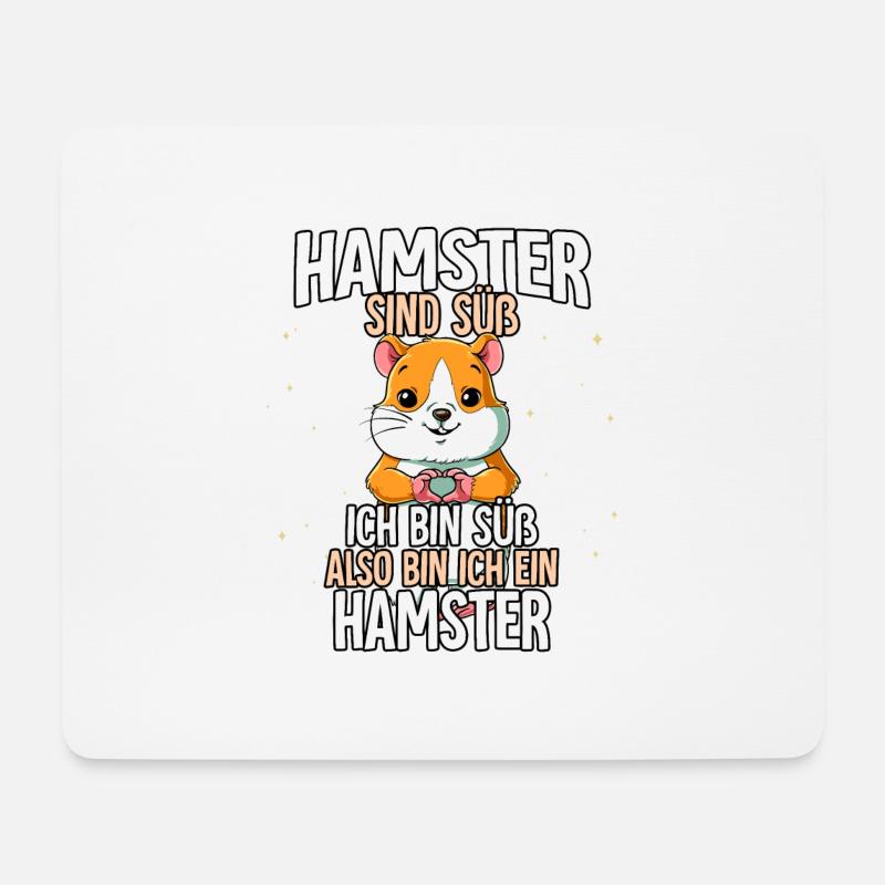 Hamster Sind Süß Hamster - Mousepad (Querformat) - Weiß