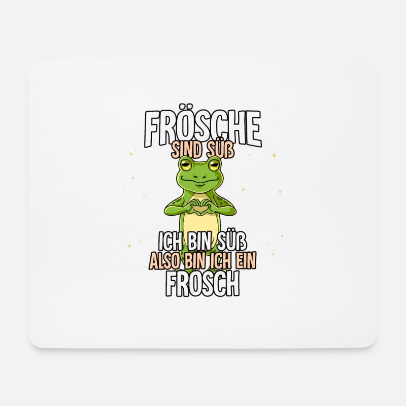 Frösche Sind Süß Frosch - Mousepad (Querformat) - Weiß