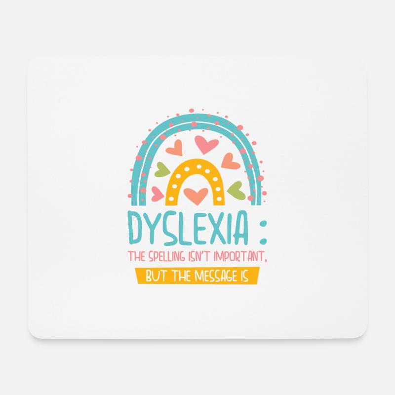 Legasthenie-Bewusstsein Legasthenie-Therapie - Mousepad (Querformat) - Weiß