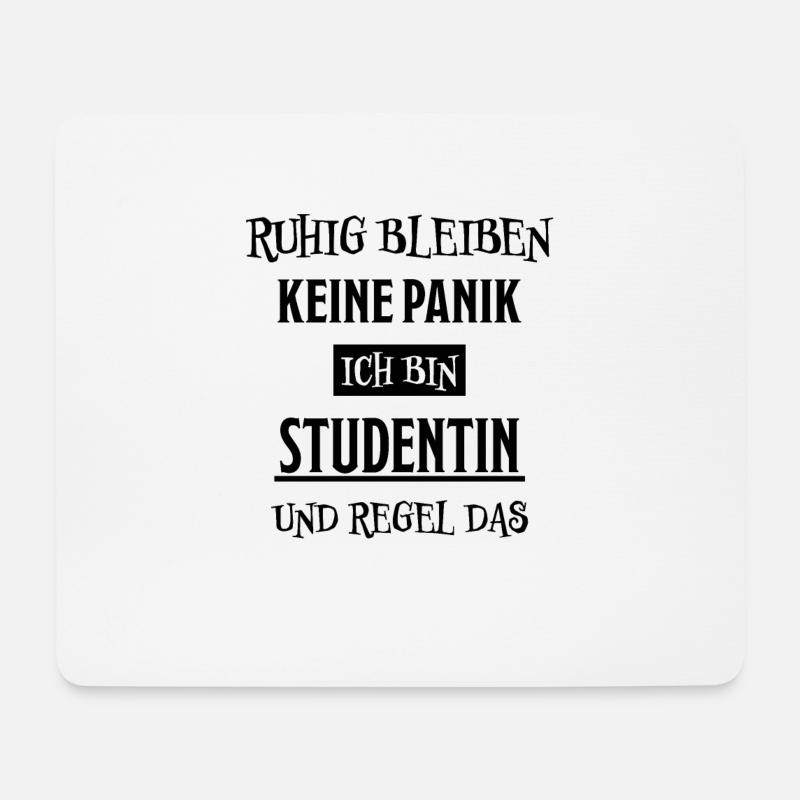 Studentin Spruch Universität Studentin Geschenk - Mousepad (Querformat) - Weiß