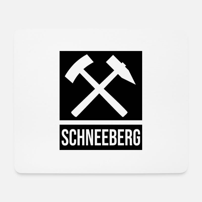 Erzgebirge Schneeberg - Mousepad (Querformat) - Weiß