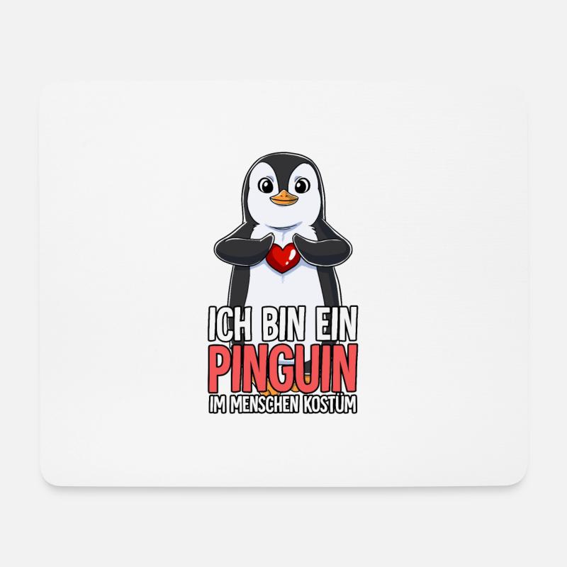 Ich Bin Ein Pinguin - Mousepad (Querformat) - Weiß
