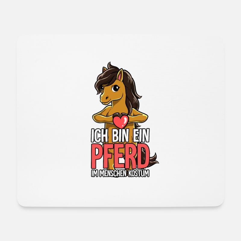 Ich Bin Ein Pferd - Mousepad (Querformat) - Weiß