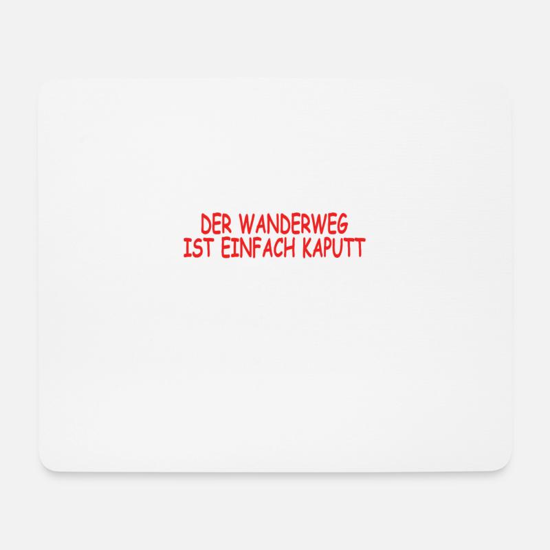 Wandern Zubehör Wanderer Motiv - Mousepad (Querformat) - Weiß
