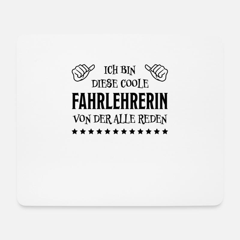 Fahrlehrerin Fahrschule Fun Fahrlehrerin Geschenk - Mousepad (Querformat) - Weiß