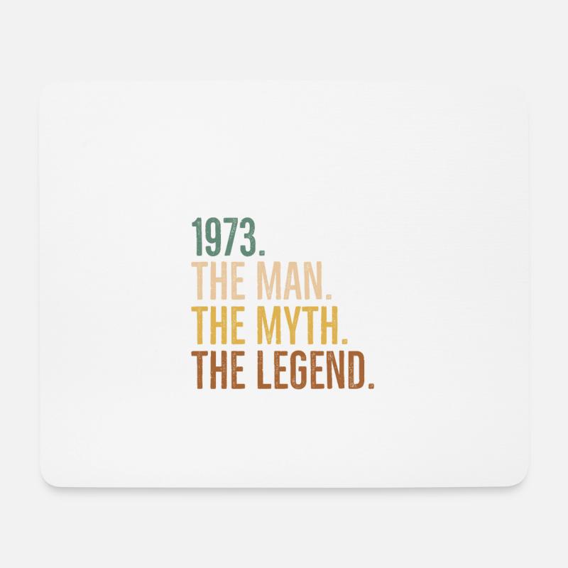 April 1973 Der Mann Der Mythos Die Legende - Mousepad (Querformat) - Weiß