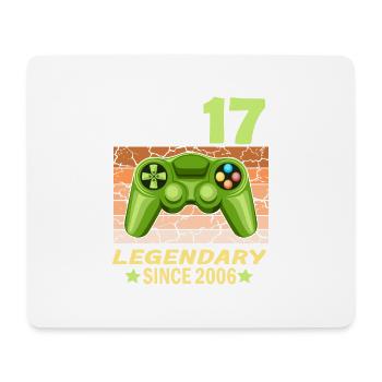17. Geburtstag Gamer zocken Geburtstjahr 2006 - Mousepad (Querformat) - Weiß - Vorne