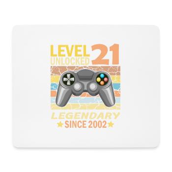 21. Geburtstag Gamer zocken Geburtstjahr 2002 - Mousepad (Querformat) - Weiß - Vorne