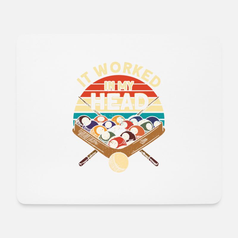 Billard Geschenkidee Billardspieler Pool Snooker - Mousepad (Querformat) - Weiß