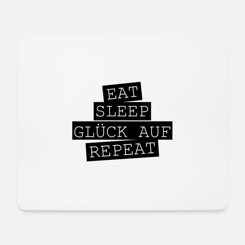 Erzgebirge Gruß Glück auf - Mousepad (Querformat) - Weiß