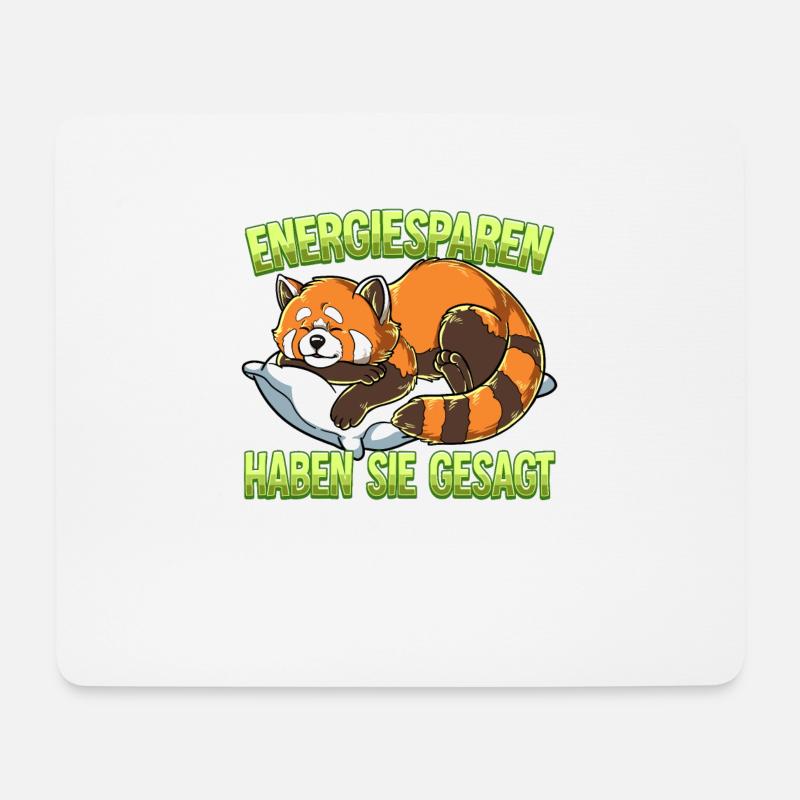 Energiesparen Haben Sie Gesagt Roter Panda - Mousepad (Querformat) - Weiß