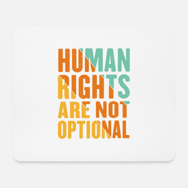 Human Rights Are Not Optional 10 - Mousepad (Querformat) - Weiß