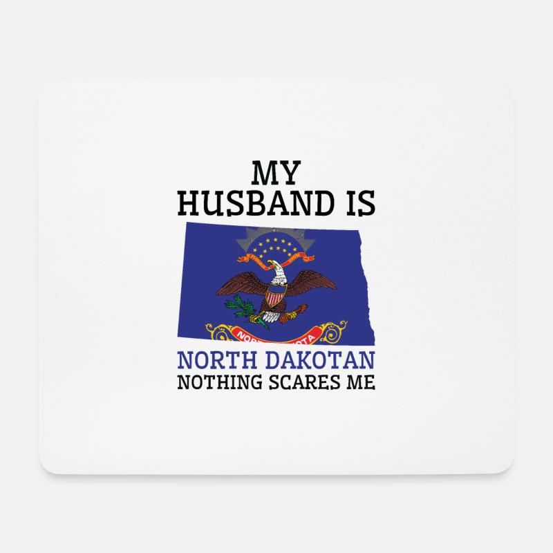 Nichts macht mir Angst North Dakotan Husband - Mousepad (Querformat) - Weiß