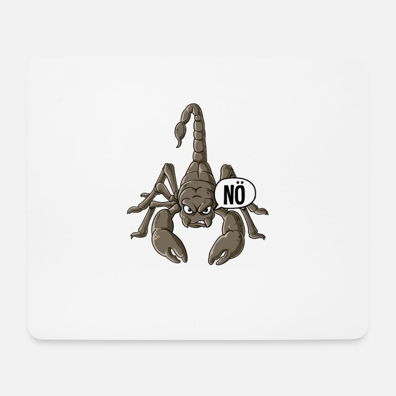Skorpion Nö - Mousepad (Querformat) - Weiß
