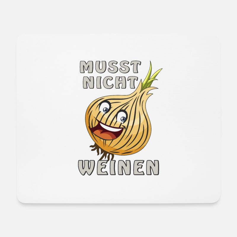 ZWIEBEL MUSST NICHT WEINEN - Mousepad (Querformat) - Weiß