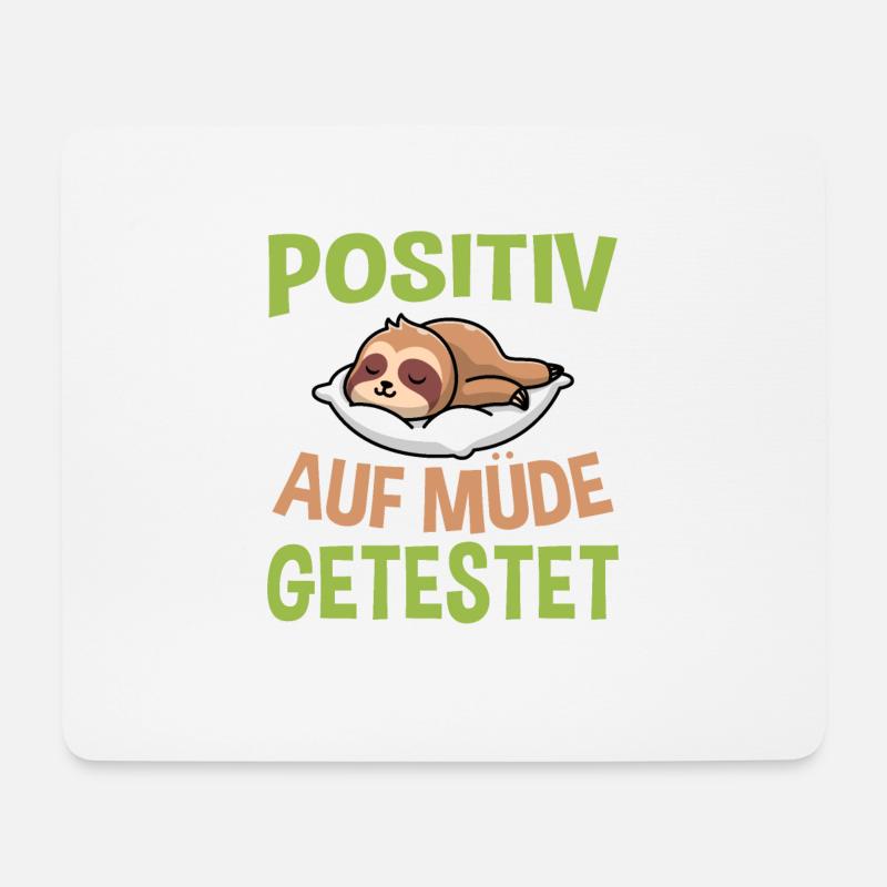 Positiv Auf Müde Getestet - Mousepad (Querformat) - Weiß