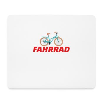 Fahrrad Zubehör Radfahrer Motiv - Mousepad (Querformat) - Weiß - Vorne