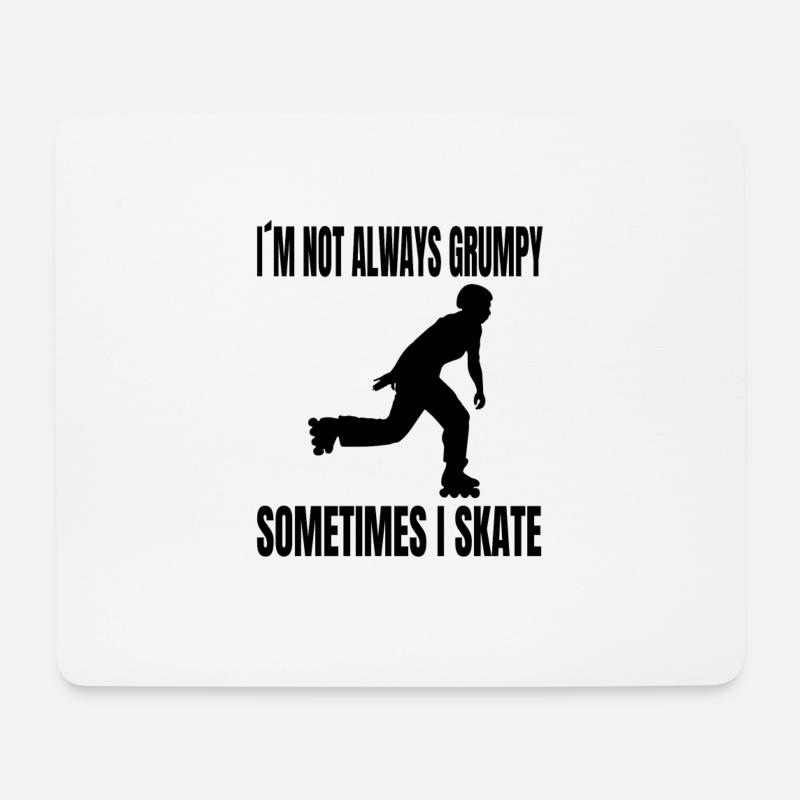 Rollschuh Inline skaten Geschenk Inliner Skaterin - Mousepad (Querformat) - Weiß