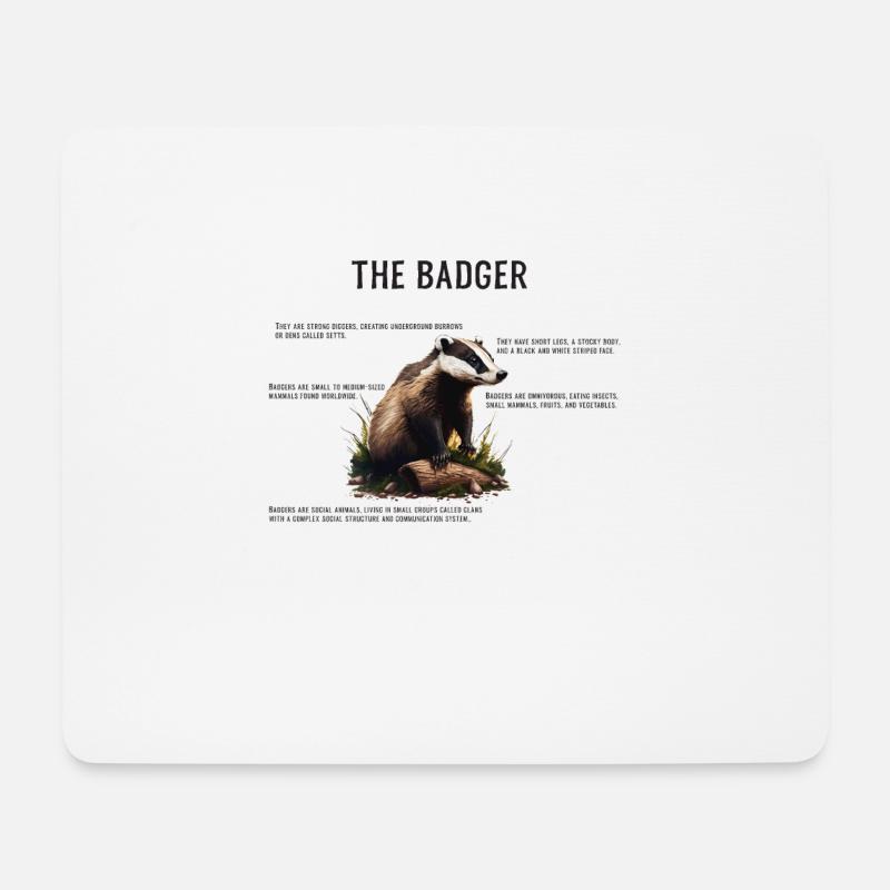 Dachs Smart Design Für Jungen Und Mädchen - Mousepad (Querformat) - Weiß