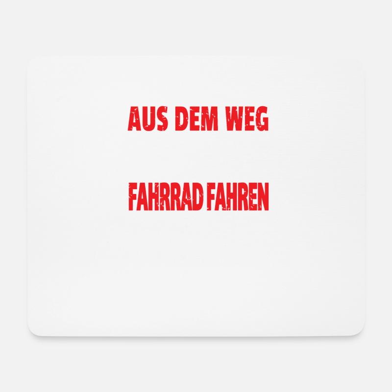 Fahrrad Zubehör Radfahrer Motiv - Mousepad (Querformat) - Weiß