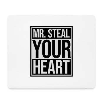mr steal your heart - Mouse Pad (horizontal) - white - Front