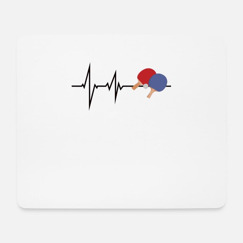 Tischtennis Zubehör Pingpong Motiv - Mousepad (Querformat) - Weiß