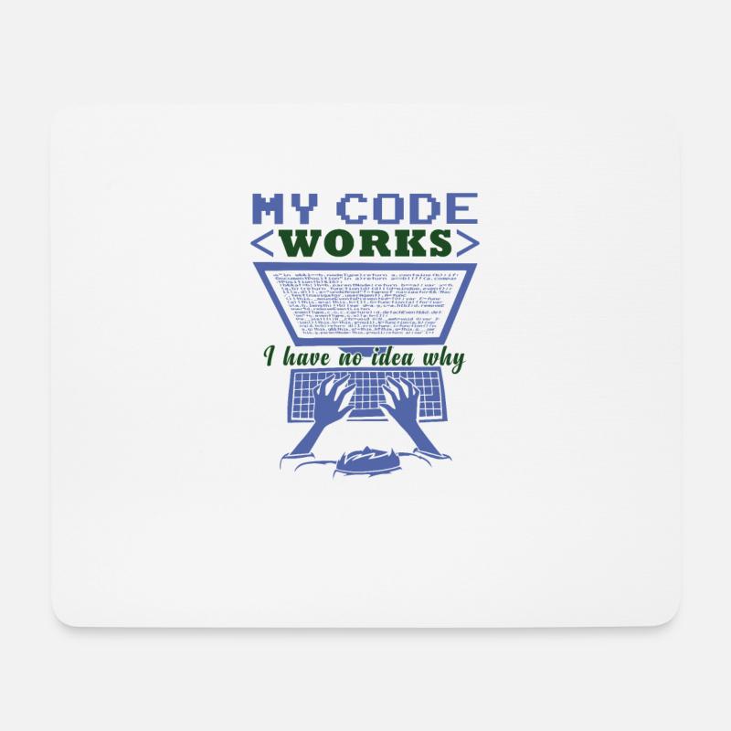 Funny Code Joke Coding - Mouse Pad (horizontal) - white