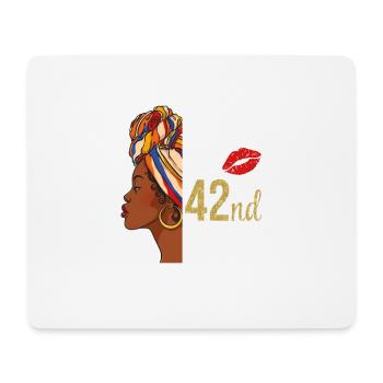 Entrer dans mon 42e anniversaire comme une reine - Tapis de souris (format paysage) - blanc - Devant