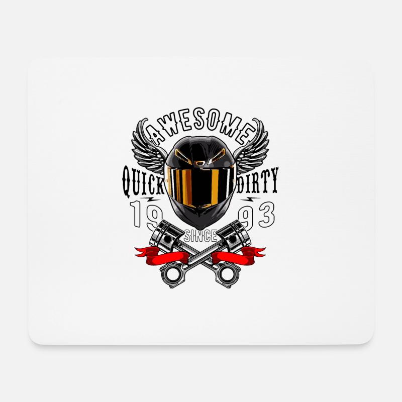 Awesome since 1993, Biker Geburtstag - Mousepad (Querformat) - Weiß