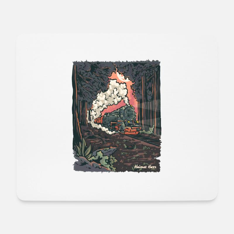 Heimat Harzbahn am Brocken Souvenir - Mousepad (Querformat) - Weiß