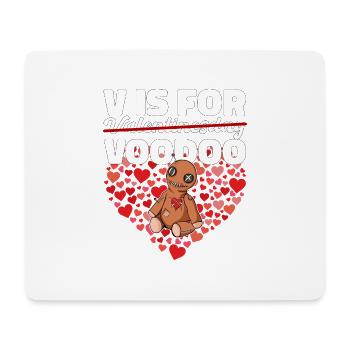 Cadeau d’amour de poupée vaudou de la Saint-Valentin - Tapis de souris (format paysage) - blanc - Devant