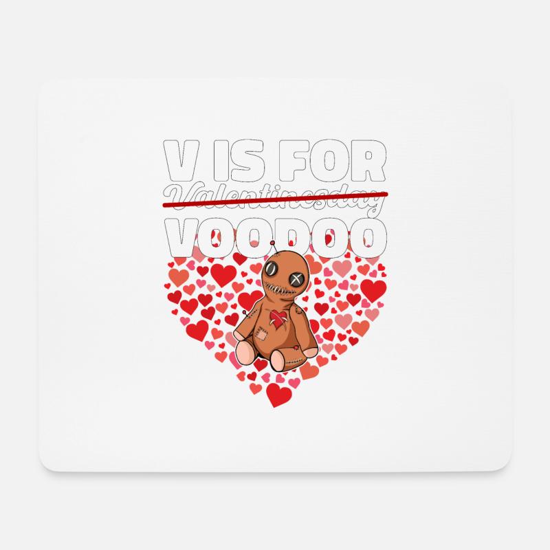 Valentinstag Voodoo Puppe Liebe Geschenk - Mousepad (Querformat) - Weiß