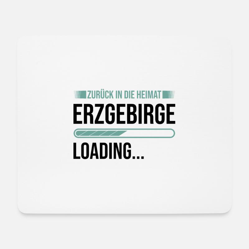 Erzgebirge Zurück Ladebalken Heimat - Mousepad (Querformat) - Weiß